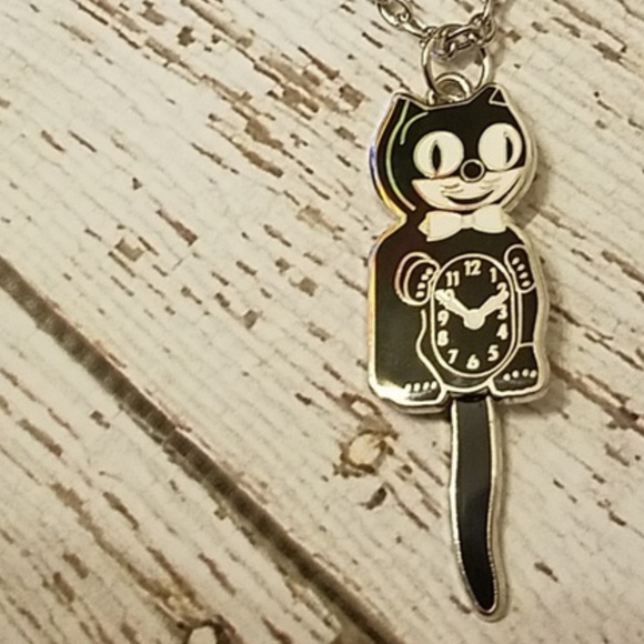 black kit-cat klock cat necklace - Picture 2 of 6